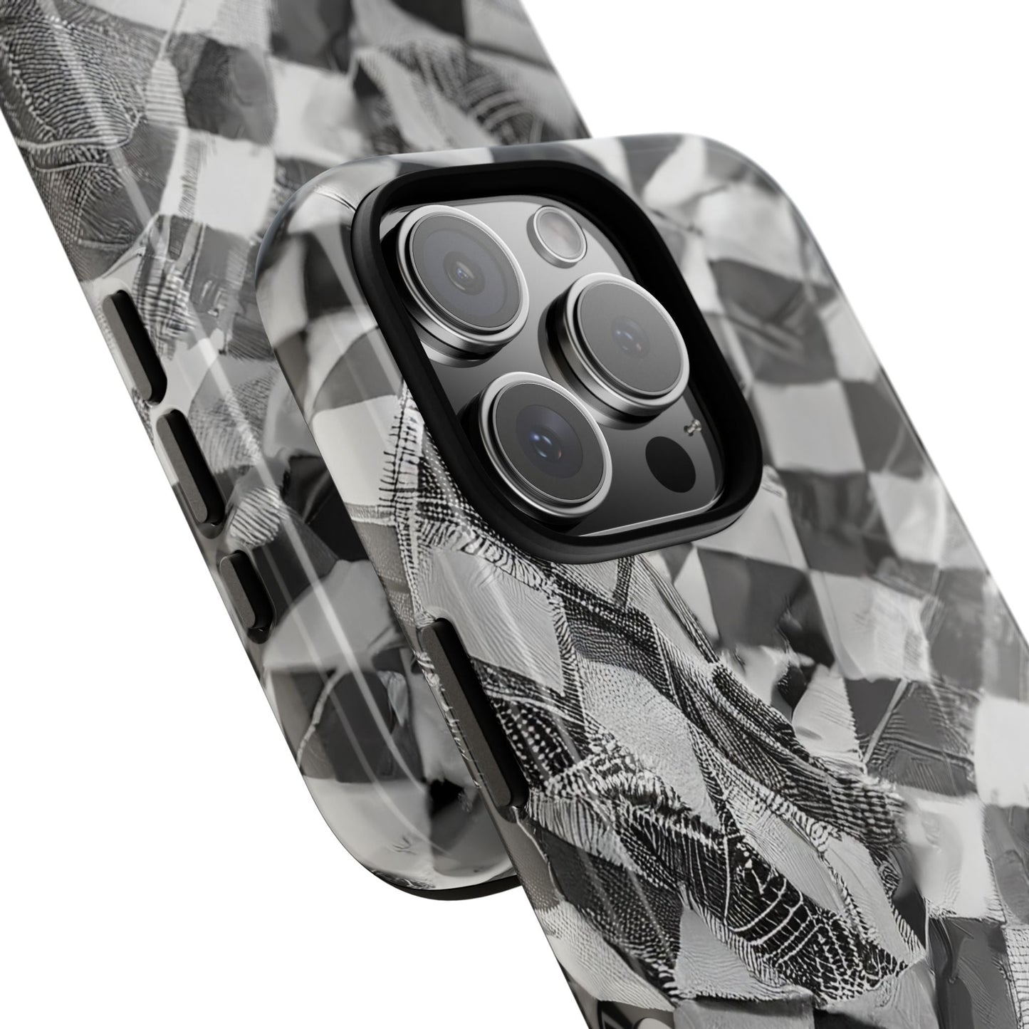 Abstract Checker Print Tough Phone Case