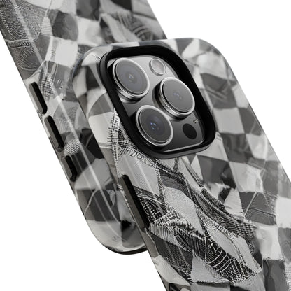 Abstract Checker Print Tough Phone Case
