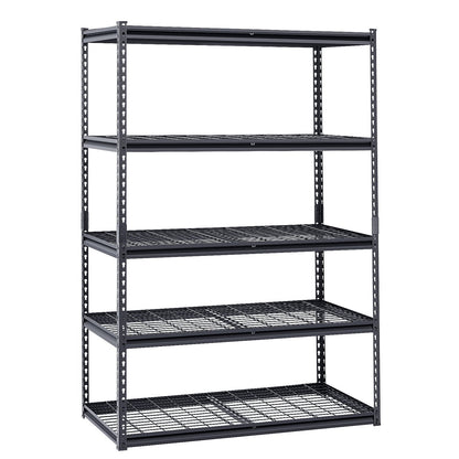 Heavy-Duty 5-Tier 4x2 Storage Rack (48" W × 24" D × 72" H | 3,000 lb Capacity)