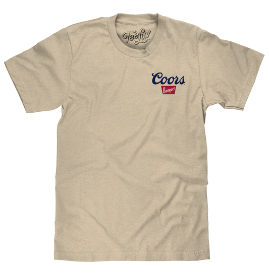 Coors Banquet Embroidered Left Chest Logo T-Shirt - Sand