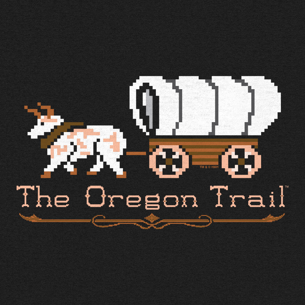 The Oregon Trail Shirt Video Game Logo T-Shirt - Black