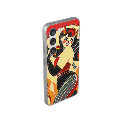 Red & Black Female Devil Flexi Phone Case