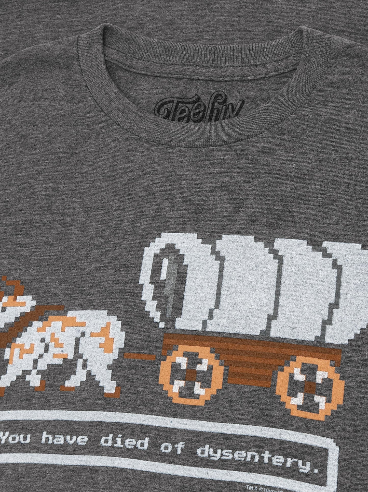The Oregon Trail You Have Died of Dysentery Video Game Quote T-Shirt - Heather Graphite