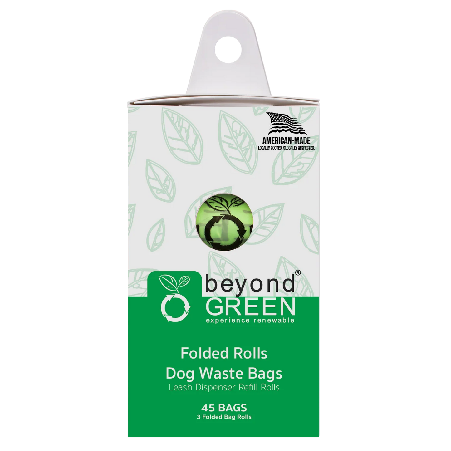 beyondGREEN Dog Waste Bags – Folded Rolls – Made in USA, Leak-Resistant, Extra-Strong
