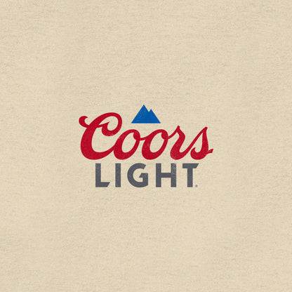 Coors Light Baseball League Front and Back Beer Logo T-Shirt - Cream - Triathlete Store