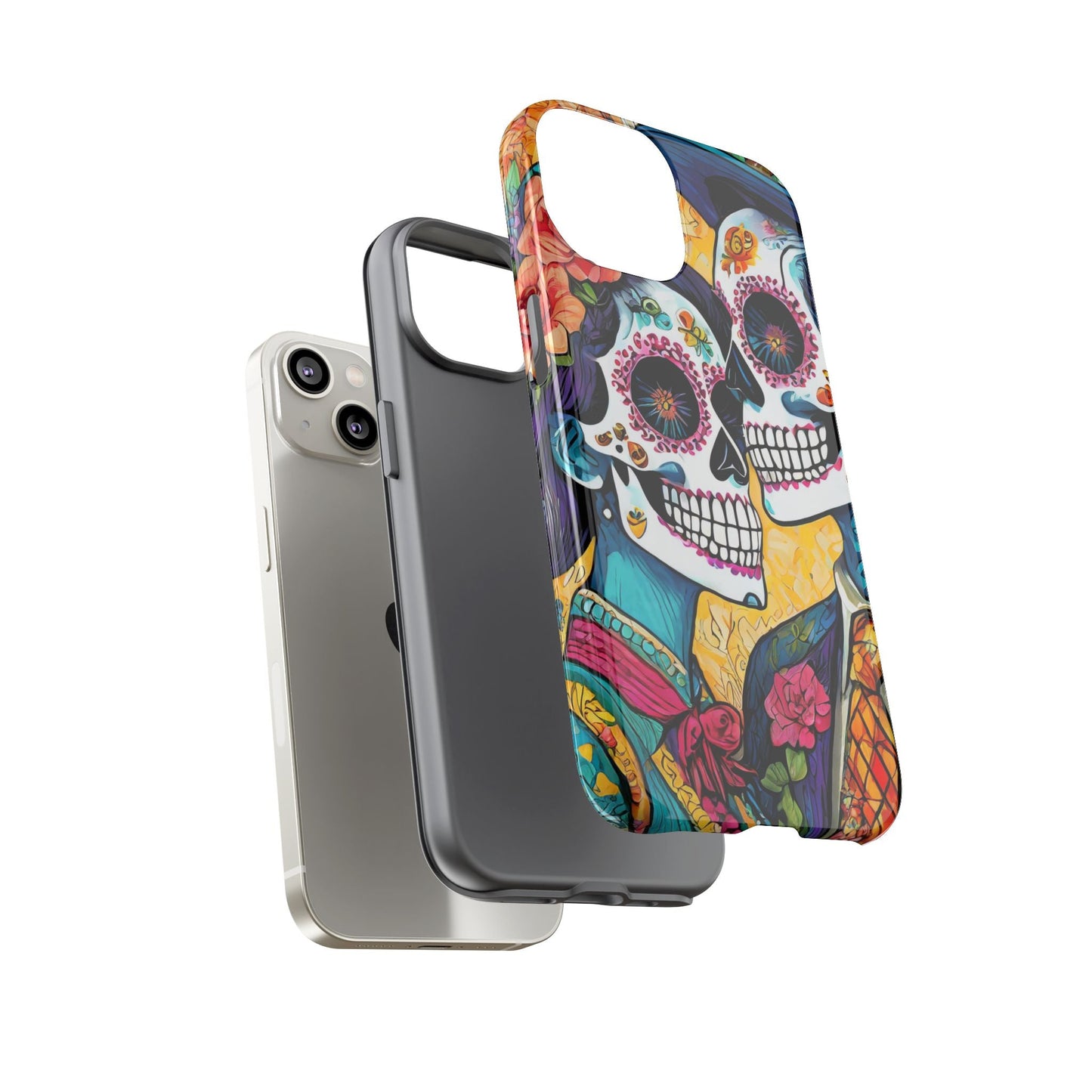 Loving Sugar Skull Couple Tough Phone Case