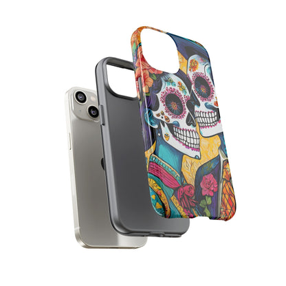 Loving Sugar Skull Couple Tough Phone Case