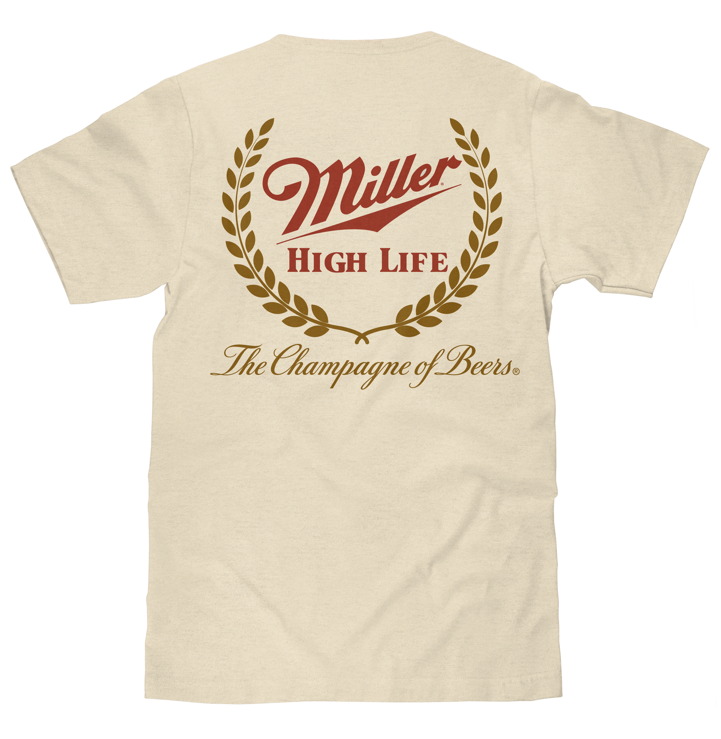 Miller High Life The Champagne of Beers Double Sided Logo T-Shirt