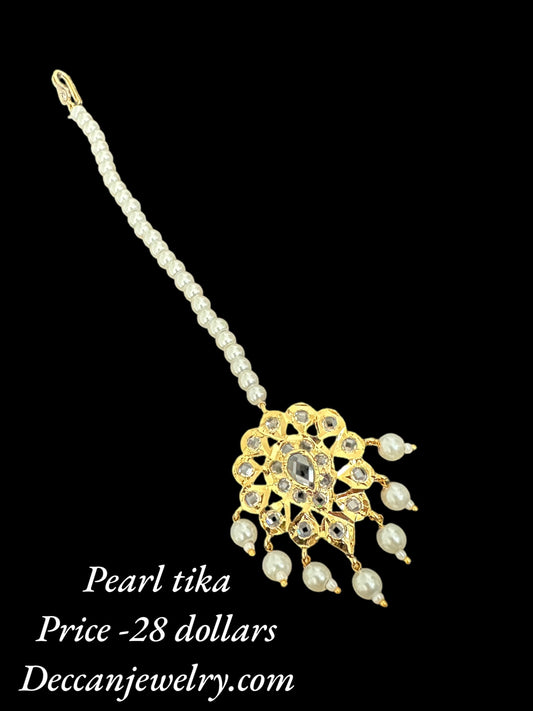 DJTK224 Meera tika in pearls ( SHIPS IN 1 WEEK )