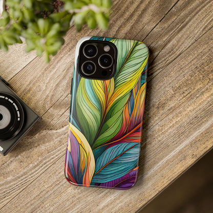 Vibrant Tropical Leaf Tough Phone Case
