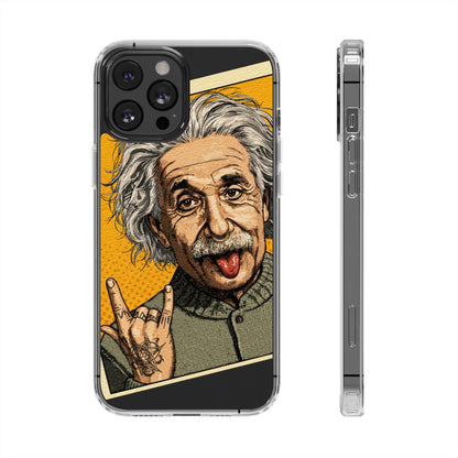 Edgy Einstein Clear Phone Cases