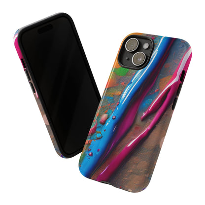 Colorful Artistic Paint Splatter Tough Phone Case