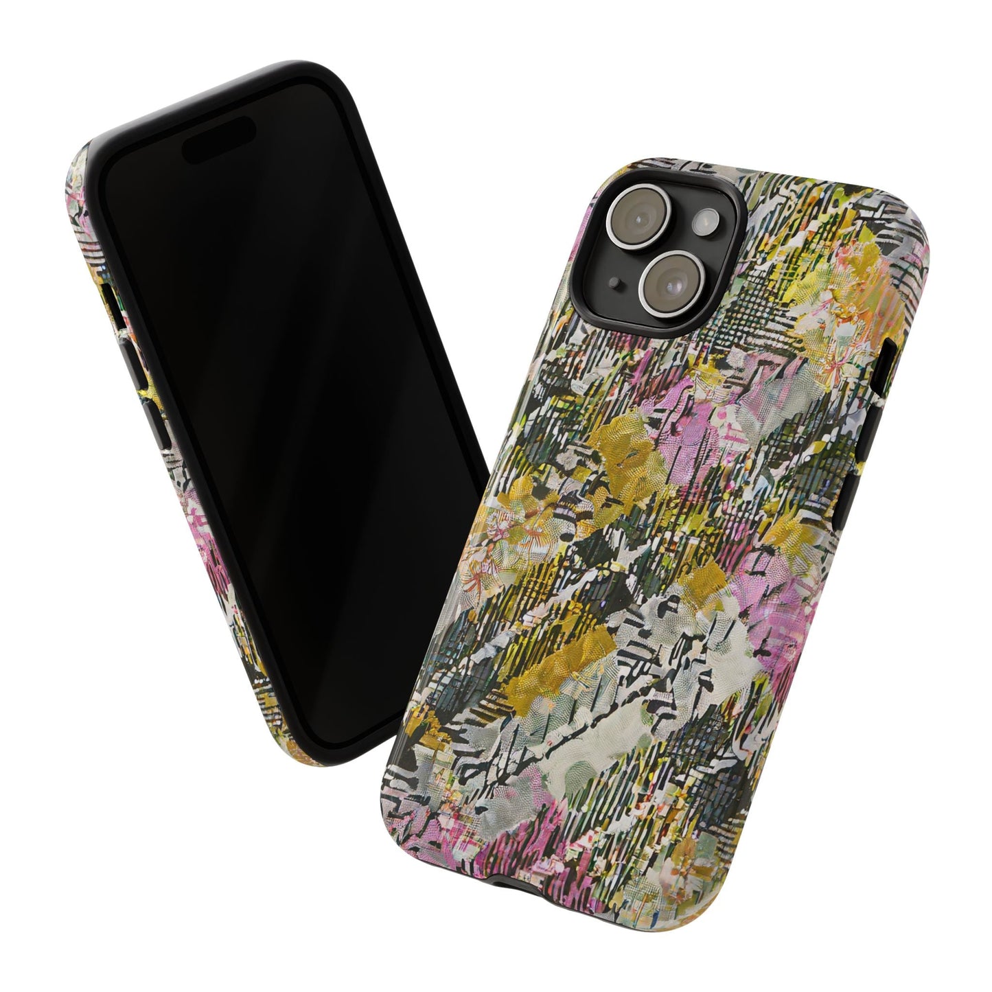 Purple Plaid Floral Artistic Tough Phone Case