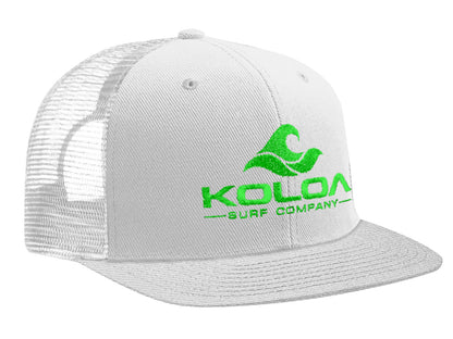 Koloa Embroidered Classic Wave Mesh Snapback Trucker Hat