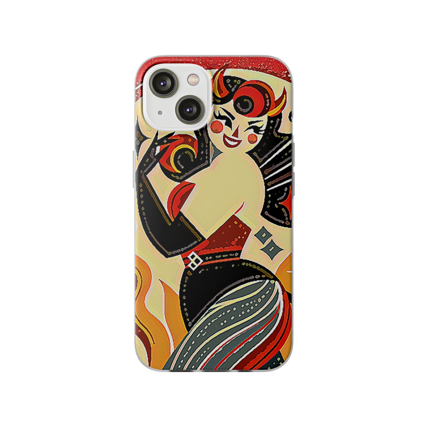 Red & Black Female Devil Flexi Phone Case