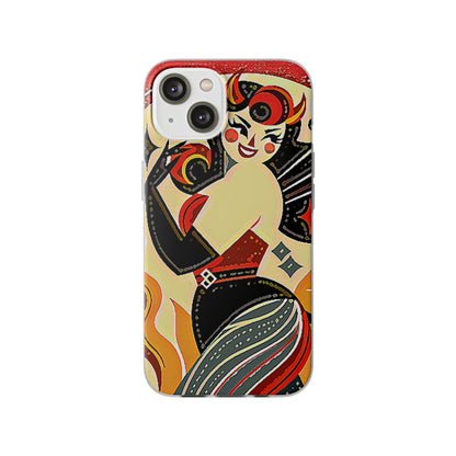 Red & Black Female Devil Flexi Phone Case