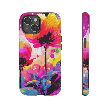 Neon Floral Tough Phone Case
