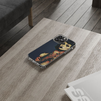 Gothic Devilish Tattooed Beauty Clear Phone Case