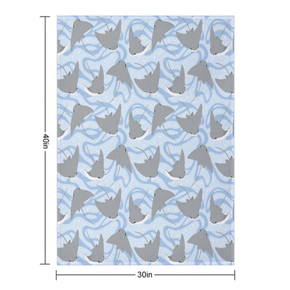 Stingrays - Cownose Ray - Sticker Pack Throw Blanket