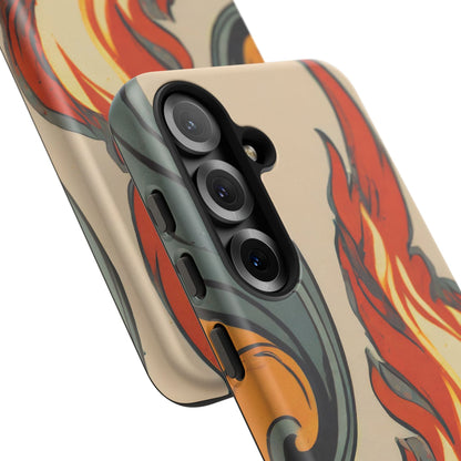 Artistic Flames Abstract Tough Phone Case