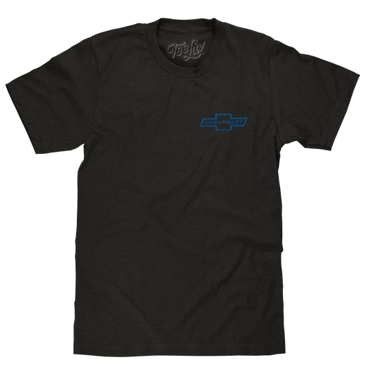 Faded Chevrolet 72 Camaro Front and Back Print T-Shirt - Vintage Black