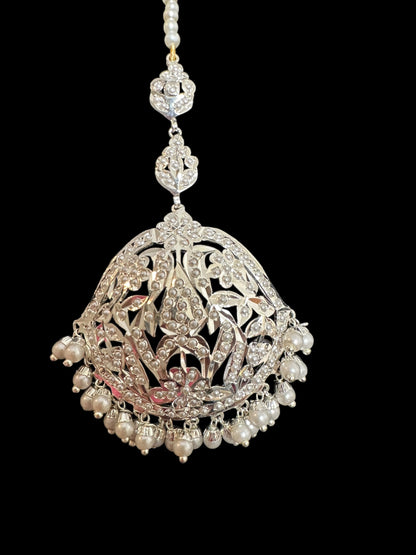 DJTK355 Samra Punjabi tika in silver plating  , ( SHIPS IN 3WEEKS )