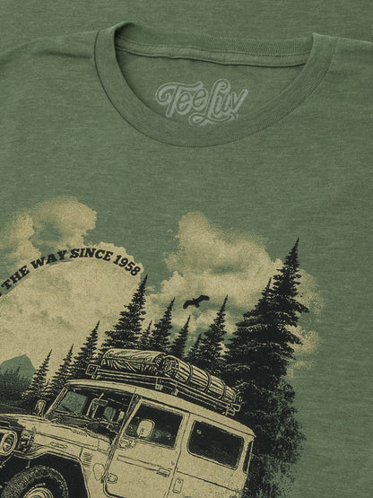 Toyota Land Cruiser Vintage Graphic T-Shirt - Canyon Green Heather