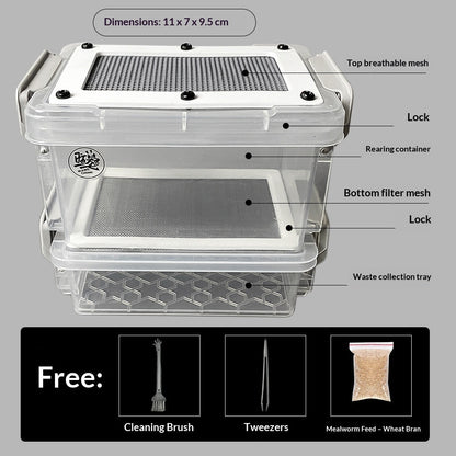 Mini Self-Sifting Mealworm & Feeder Insect Box