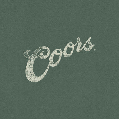 Coors Banquet Beer Rodeo Horse Front Pocket Tee T-Shirt - Cypress Green