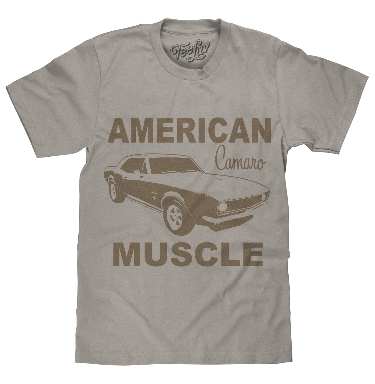 Chevrolet Camaro Faded American Muscle Graphic T-Shirt - Light Gray