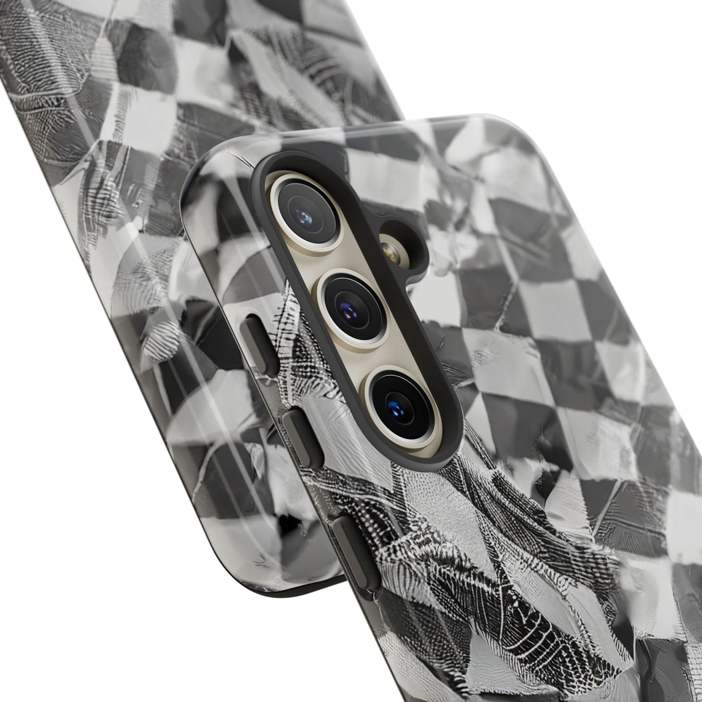 Abstract Checker Print Tough Phone Case