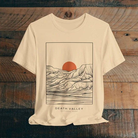 Death Valley National Park Desert Line Art Unisex Fit Soft T-Shirt