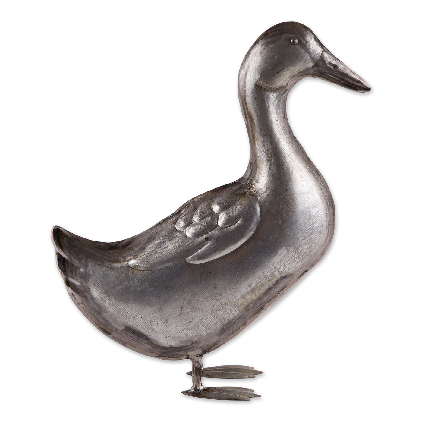 GALVANIZED DUCK SCULPTURE