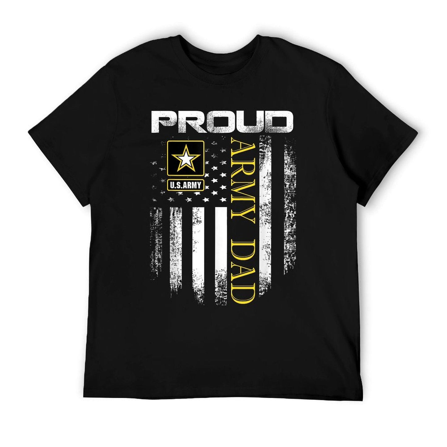 Vintage Proud Army Dad With American Flag Gift T-Shirt