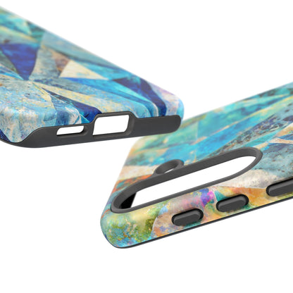 Diamond Blue Abstract Tough Phone Case
