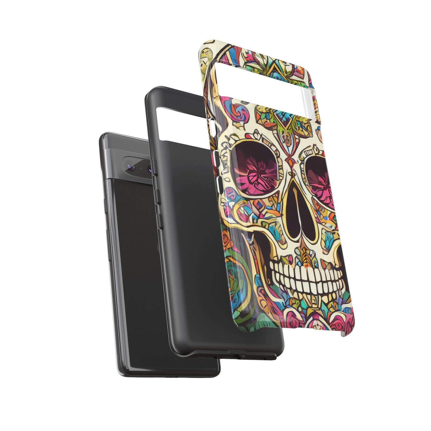 Colorful Sugar Skull Tough Phone Case