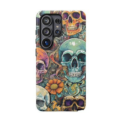 Artistic Skull Collage Tough Phone Case