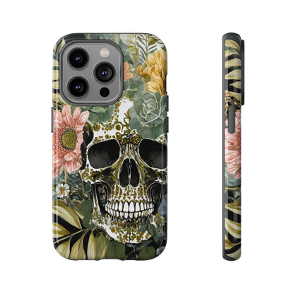 Floral Skull Tough Phone Case