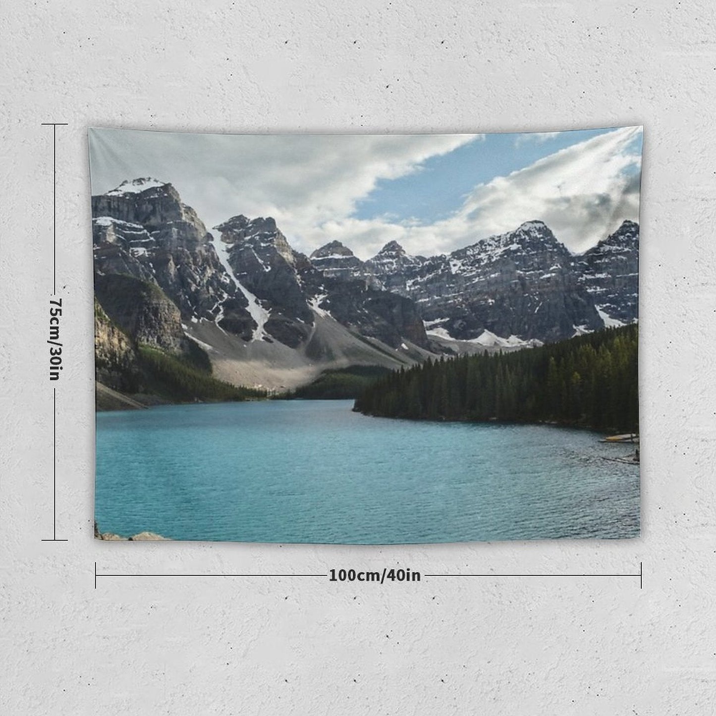 Rocky Mountains Blue Lake National Park Tapestry