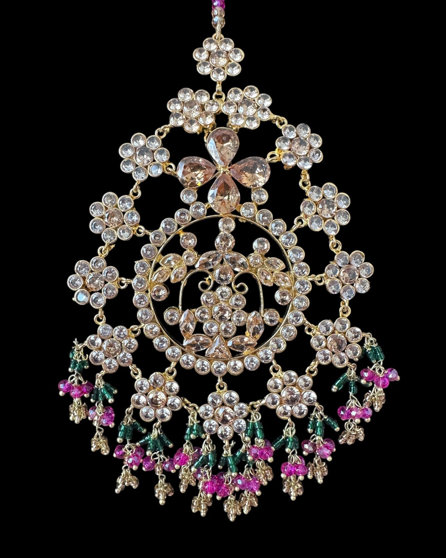 BR486 Safeera bridal set in purple and green combination ( READY TO SHIP )