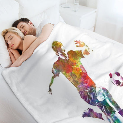 Man Soccer Football Player 09 Throw Blanket
