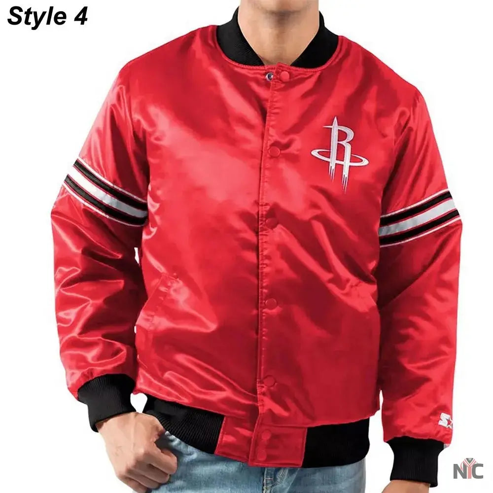 75th Anniversary Houston Rockets Leader Satin Jacket.