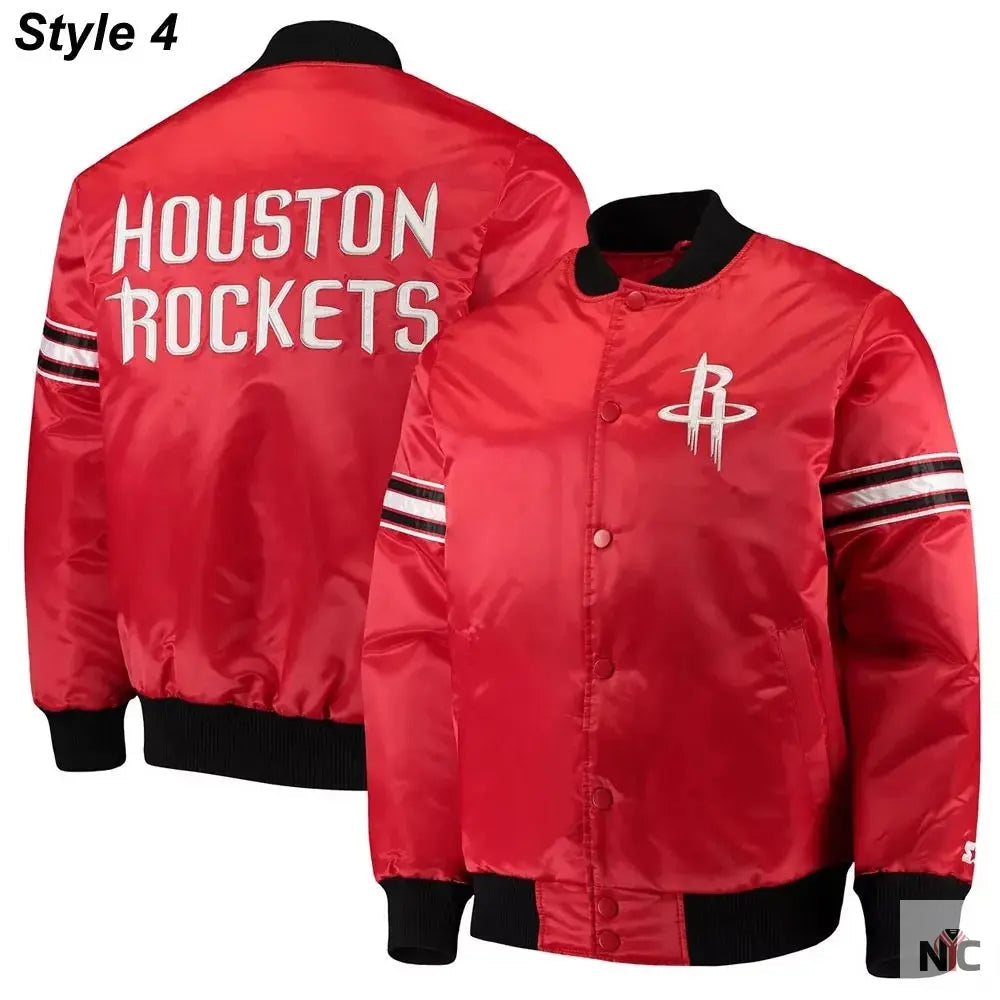 75th Anniversary Houston Rockets Leader Satin Jacket.