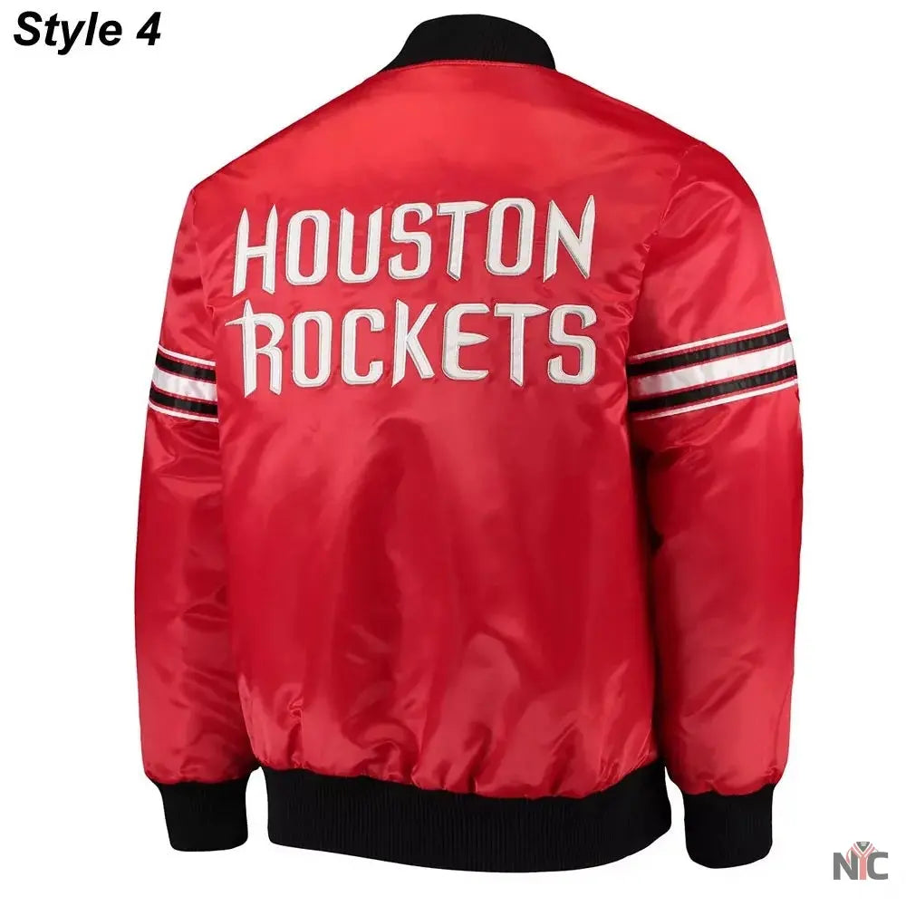 75th Anniversary Houston Rockets Leader Satin Jacket.