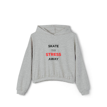 Women’s Cropped Skate the Stress Away Hoodie