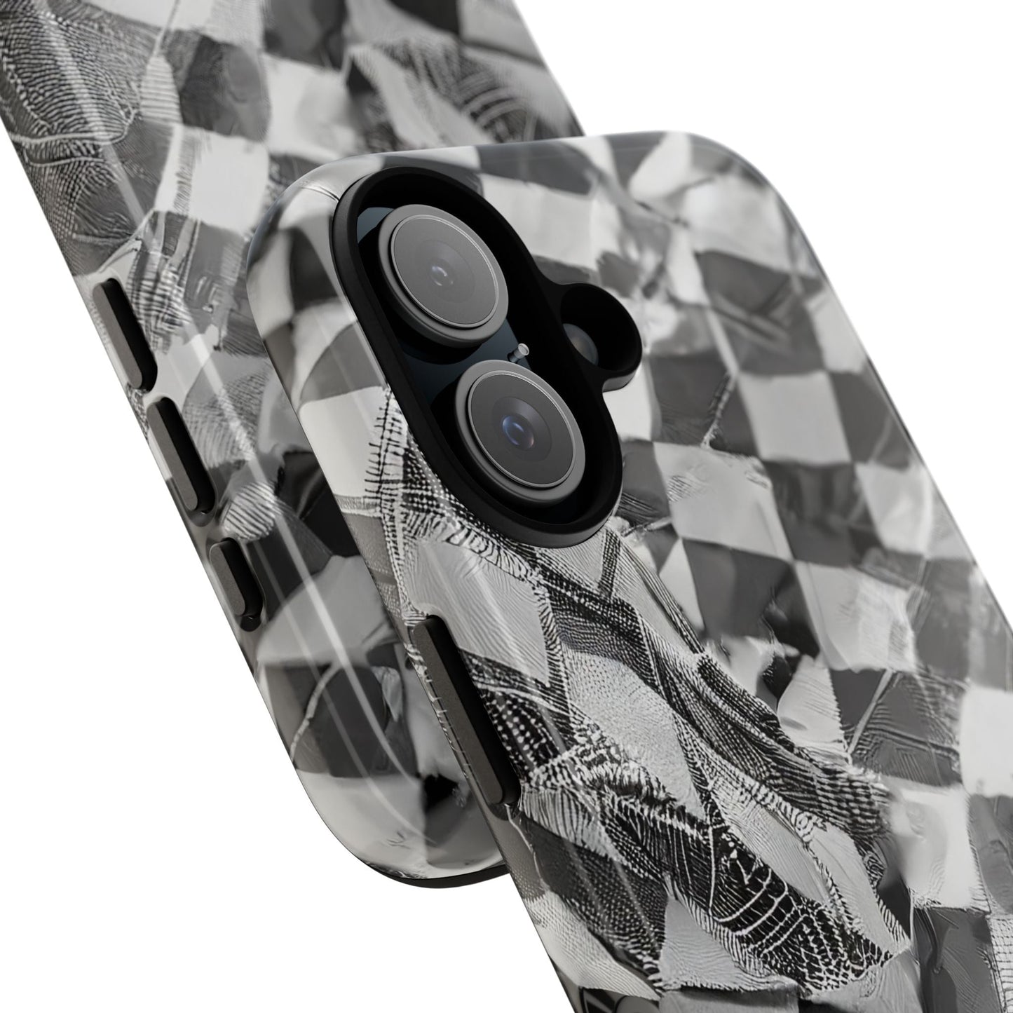 Abstract Checker Print Tough Phone Case