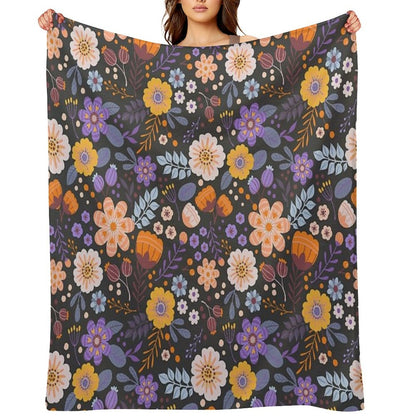 Floral Charm Throw Blanket