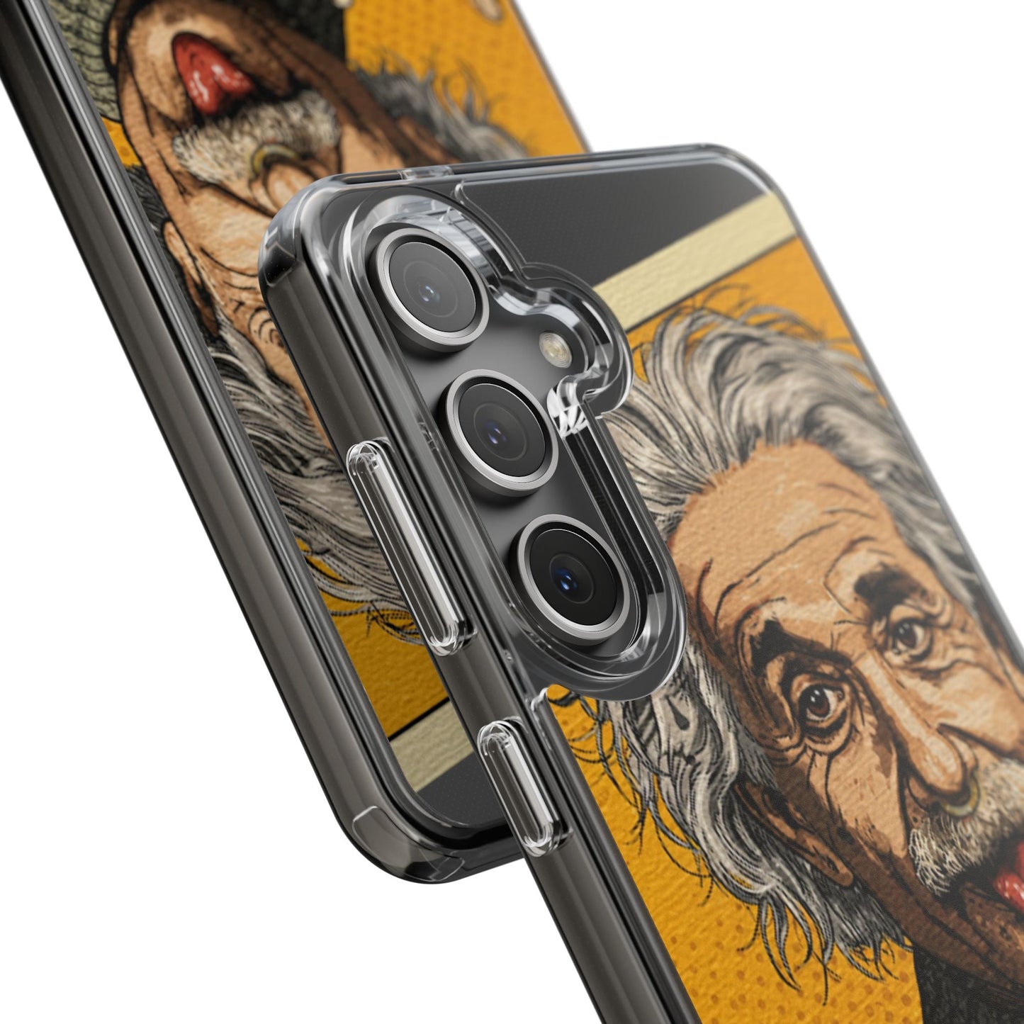 Edgy Einstein Clear Phone Cases