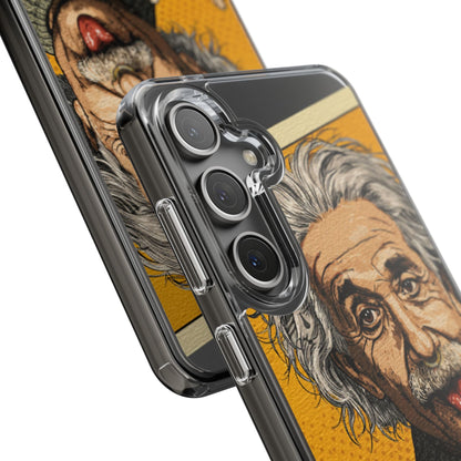 Edgy Einstein Clear Phone Cases