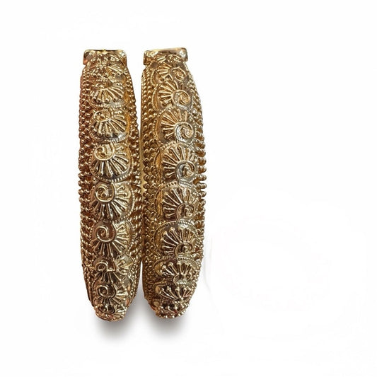 DJAN1 Antique gold plated bangles - openable ( 2.4//2.6) ( READY TO SHIP )